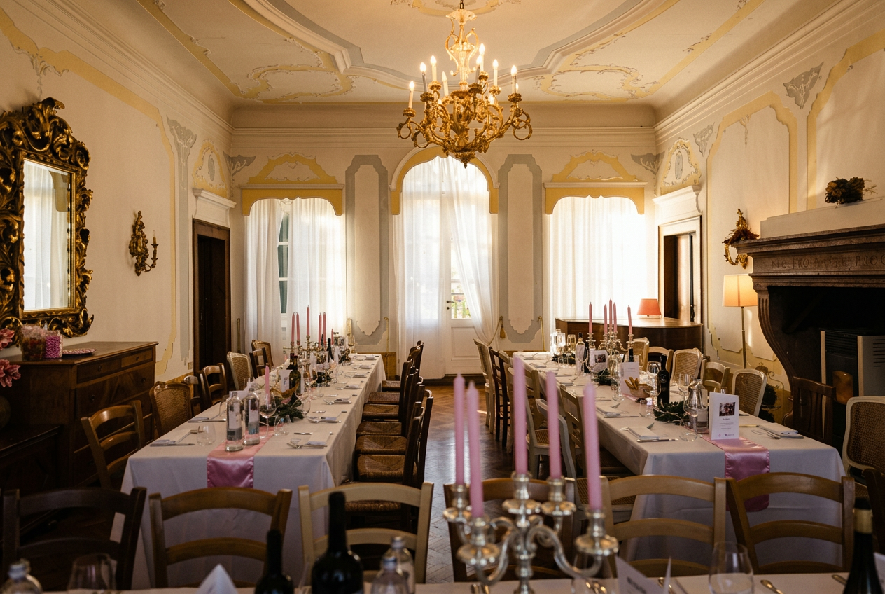 Sala da banchetto in una dimora storica friulana